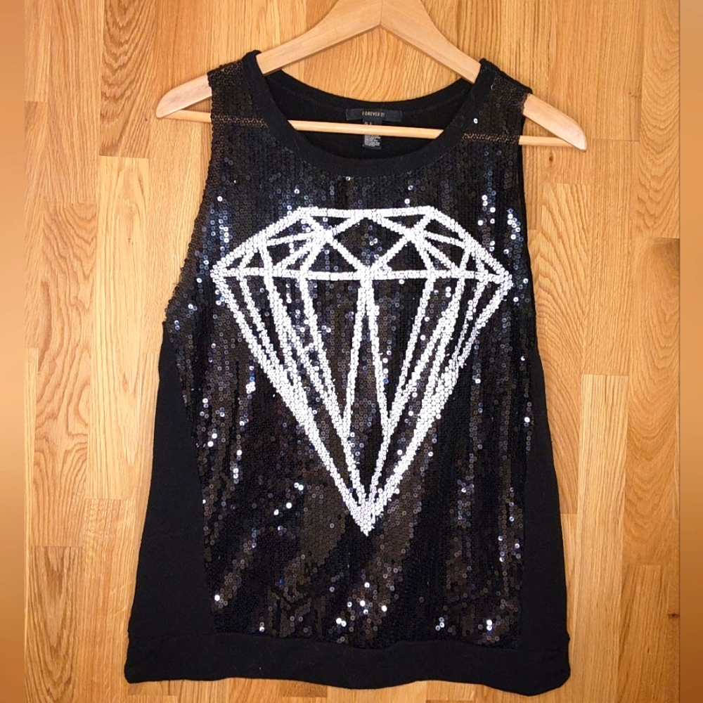 Diamond Sequin Tank Top